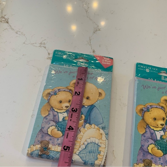 Vintage “We’ve” Just Become a Family Of Three” Cards 2 Packs w/ 1 Bonus included - Picture 3 of 8